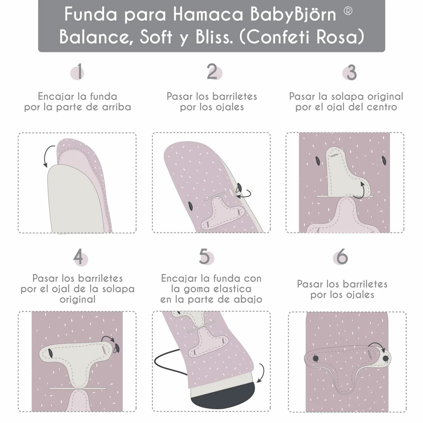 Bezug für BabyBjörn Balance Soft Hängematte (ersetzt Originalpolster), hypoallergen, sehr weich, atmungsaktiv (Piqué Beige)