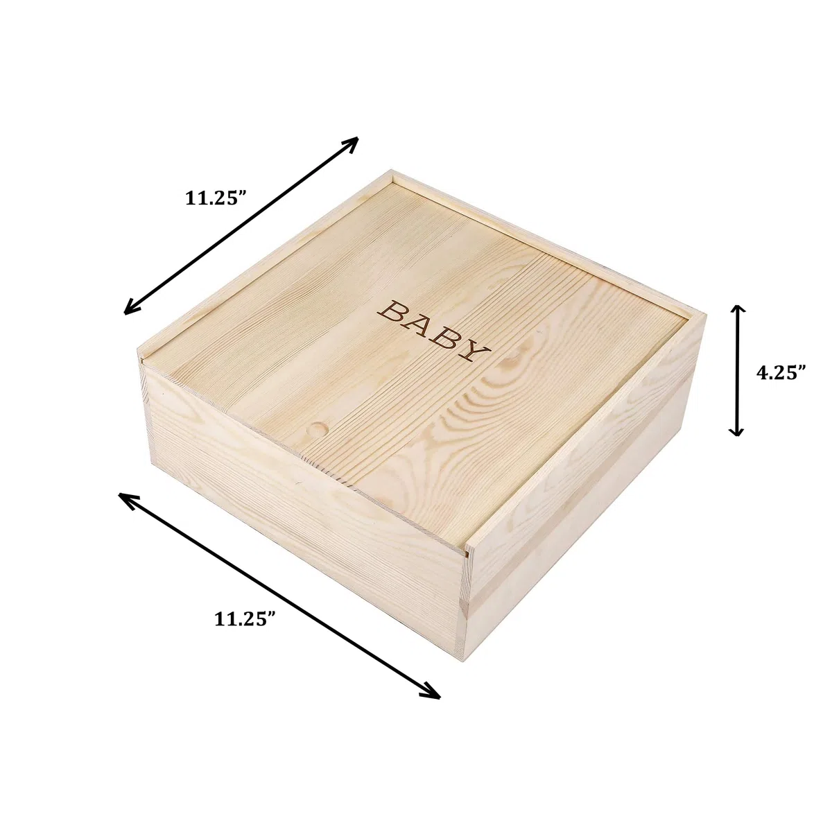 Stephan Baby Erinnerungsbox aus natürlichem Kiefernholz, für Babys