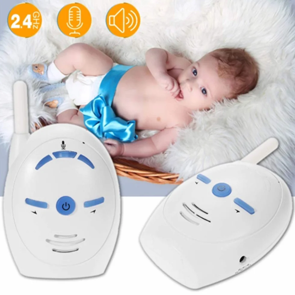 Digital Audio Babyphone mit gegensprechfunktion, Nanny Intercom Surveillance System Unterstützung Zwei Wege Audio, Hohe Empfindlichkeit Sicherheitsalarm für Zuhause/Baby/Haustier (EU)
