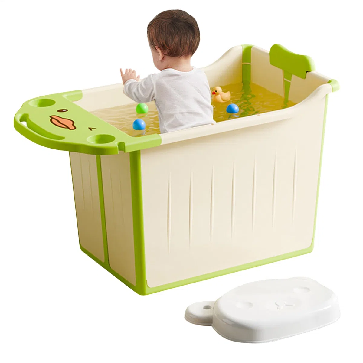 Badewanne für Baby – einfache Lagerung, rutschfeste, faltbare Baby-Badewanne, praktische, ergonomische Badeunterstützung für Zuhause, Wohnheim, Urlaub, Urlaub