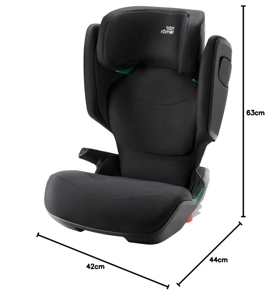 BRITAX RÖMER Kindersitz KIDFIX M i-Size, für Kinder von 100-150 cm (i-Size) mit und ohne ISOFIX, 3,5-12 Jahre, Space Black
