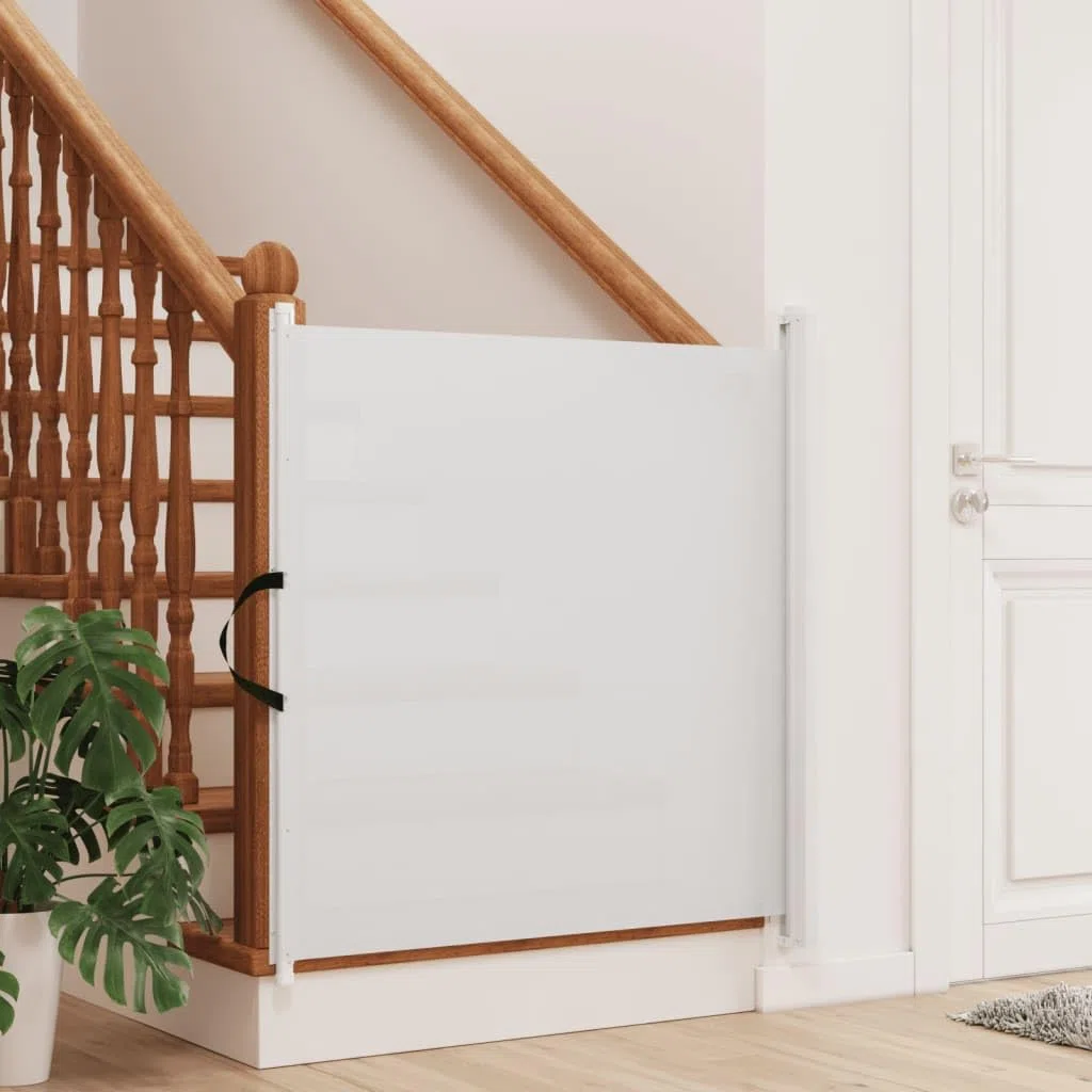 Generisch Haustier-Barriere Ausziehbar Weiß 82,5x125 cm,Baby & Kleinkind,Babysicherheit,Baby- & Haustierschutzgitter-4004128
