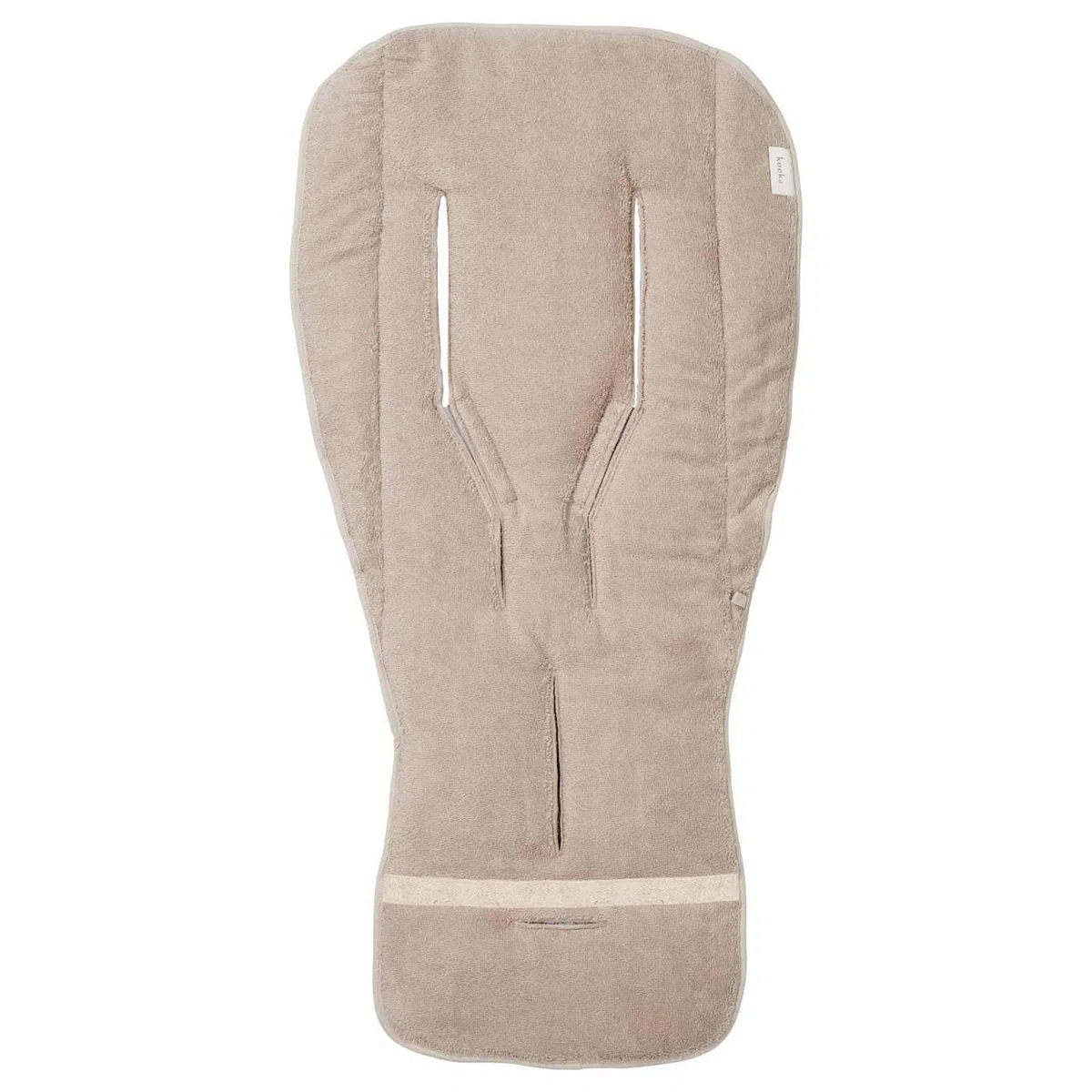 Koeka Sitzauflage Buggy - Universal - Buggy Einlage Sommer - Kinderwagen Sitzeinlage - Atmungsaktiv - Dijon - Frottee Aus Bio-baumwolle - Taupe - Einheitsgröße