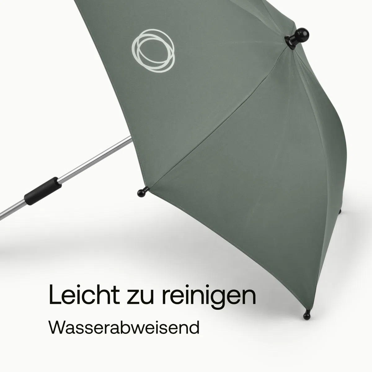 Bugaboo Sonnenschirm+ kompatibel mit Bugaboo Kinderwagen UPF 50+ UV-Schutz große Schattenfläche verstellbar Forest Green