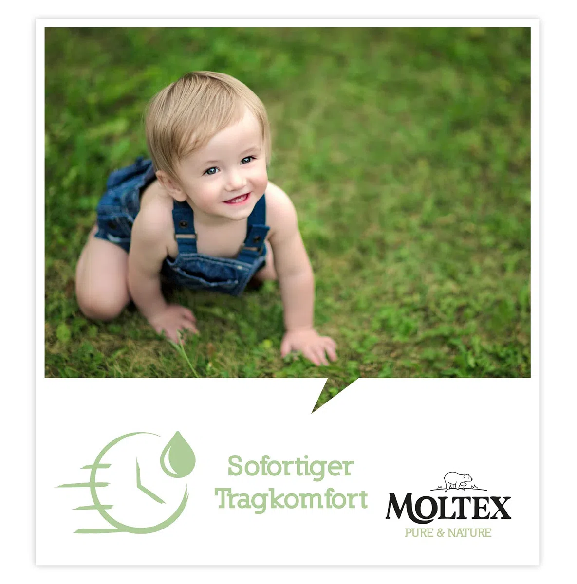 Moltex Pure & Nature Öko Windeln Größe 2 Mini (3-6 kg) Monatsbox -152 Bio Windeln