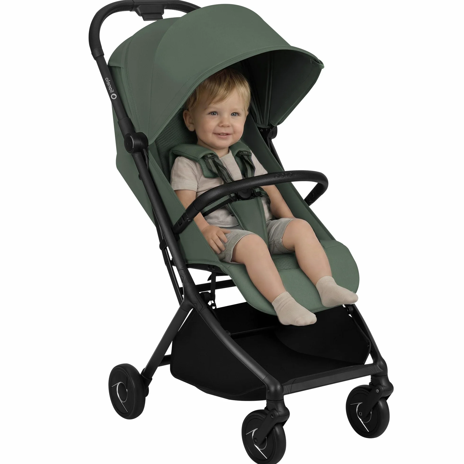 Lionelo Sia Reisebuggy ultraleicht & ultrakompakt faltbar, 5,9 kg, bis 22 kg, 6 Monaten bis 4 Jahre, Liegeposition, Federung, UPF50+ Verdeck, Moskitonetz, Einkaufskorb 3 kg, Becherhalter, Tragegurt