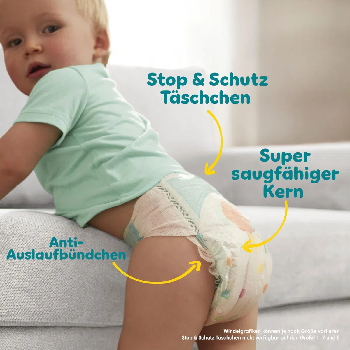 Pampers Baby-Dry Größe 5+, 168 Windeln, 12kg-17kg, Bis zu 100% Auslaufschutz & Komfort die ganze Nacht