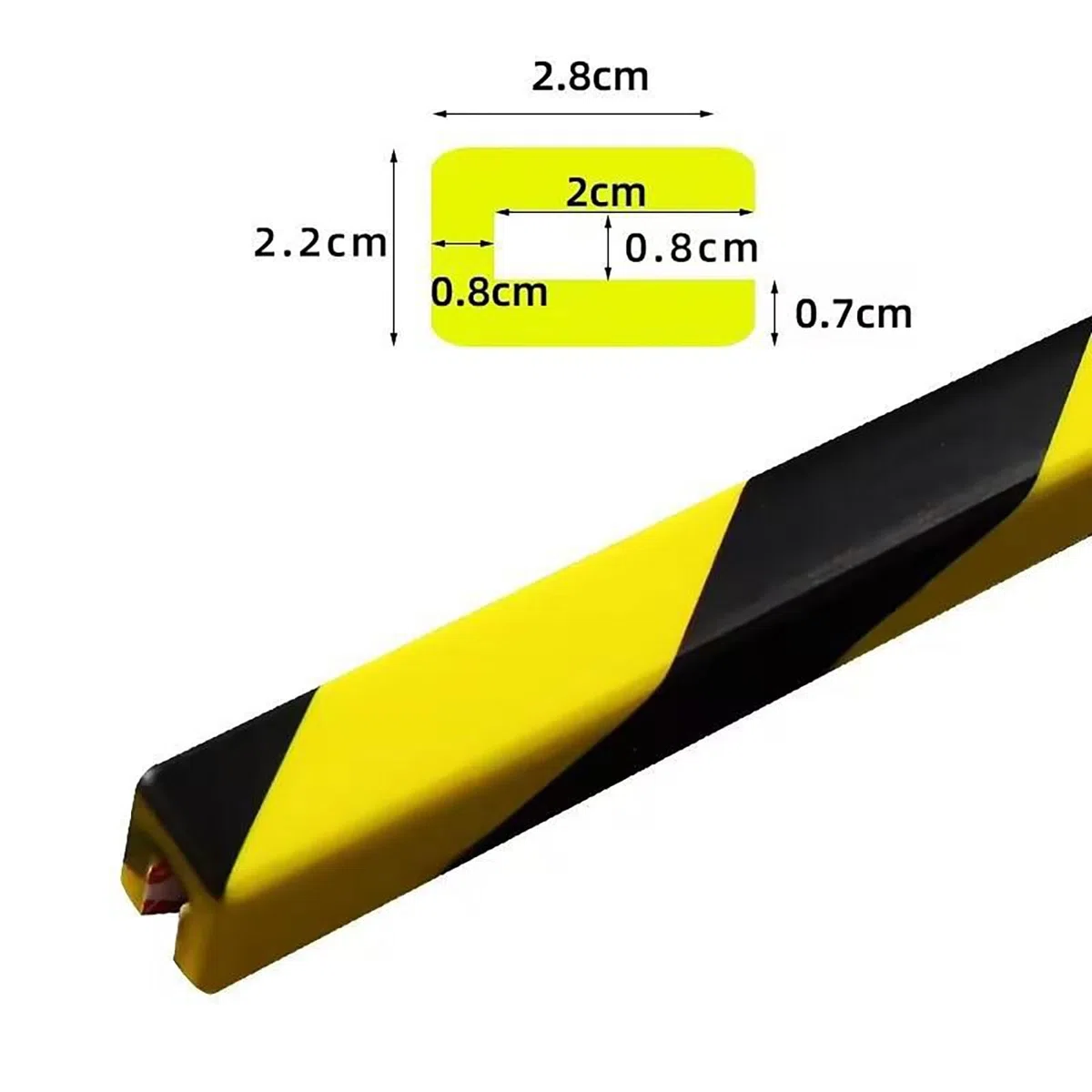 39" Schaumstoff-Kantenschutz, Gut Sichtbare Selbstklebende Eckenschützer Mit Schwarz-gelben Streifen, Sicherheits-Kantenschutz Aus Schaumstoff Für Wände, Treppen, Garagen(Square U-Shaped,2PCS)