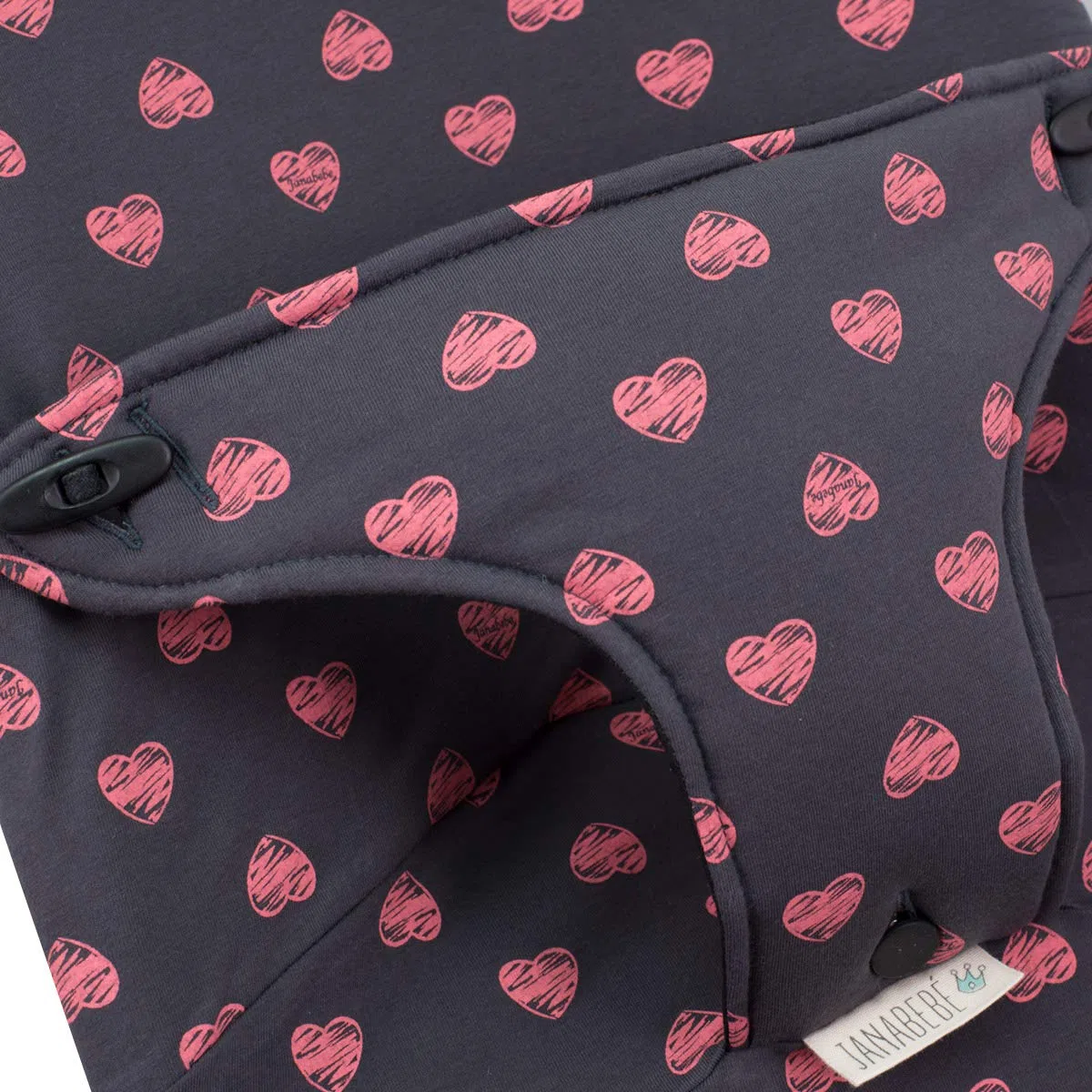 JYOKO Kids Bezug kompatibel mit Babybjorn Bliss, Balance, Soft (Fluor Heart, Baumwolle)