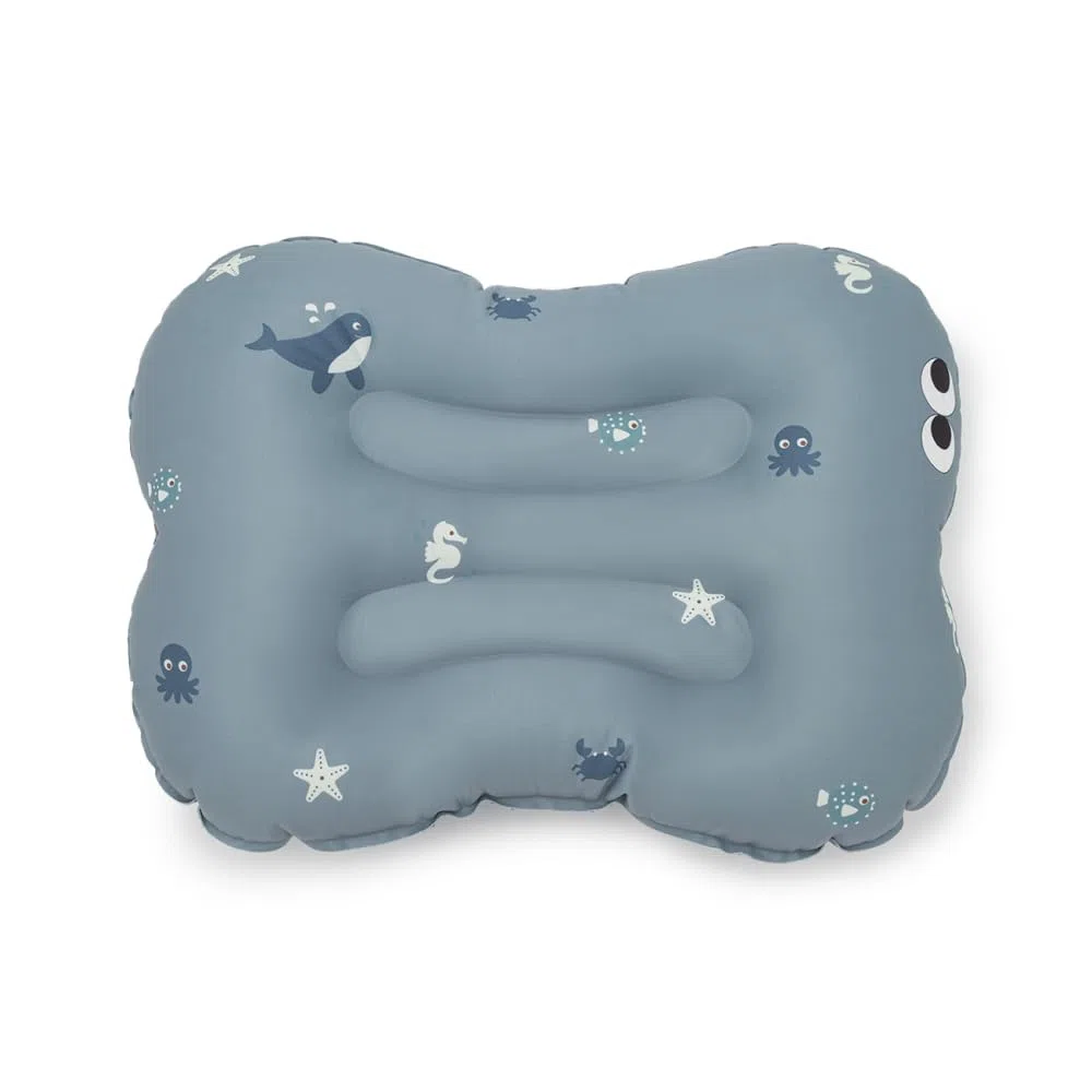 Aufblasbares Sitzkissen Kinder ab 2 Jahren Wild Ocean Tragbare Sitzerhöhung mit rutschfester Unterseite & Gurt Inkl. Tasche