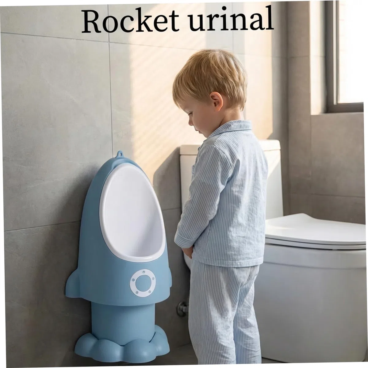 Töpfchentraining-Urinal für Kleinkinder verstellbares spritzsicheres Baby-Töpfchen mit lustiger Cartoon-Form hängend/stehend leicht zu reinigen für Jungen von 1-6 Jahren Wathet