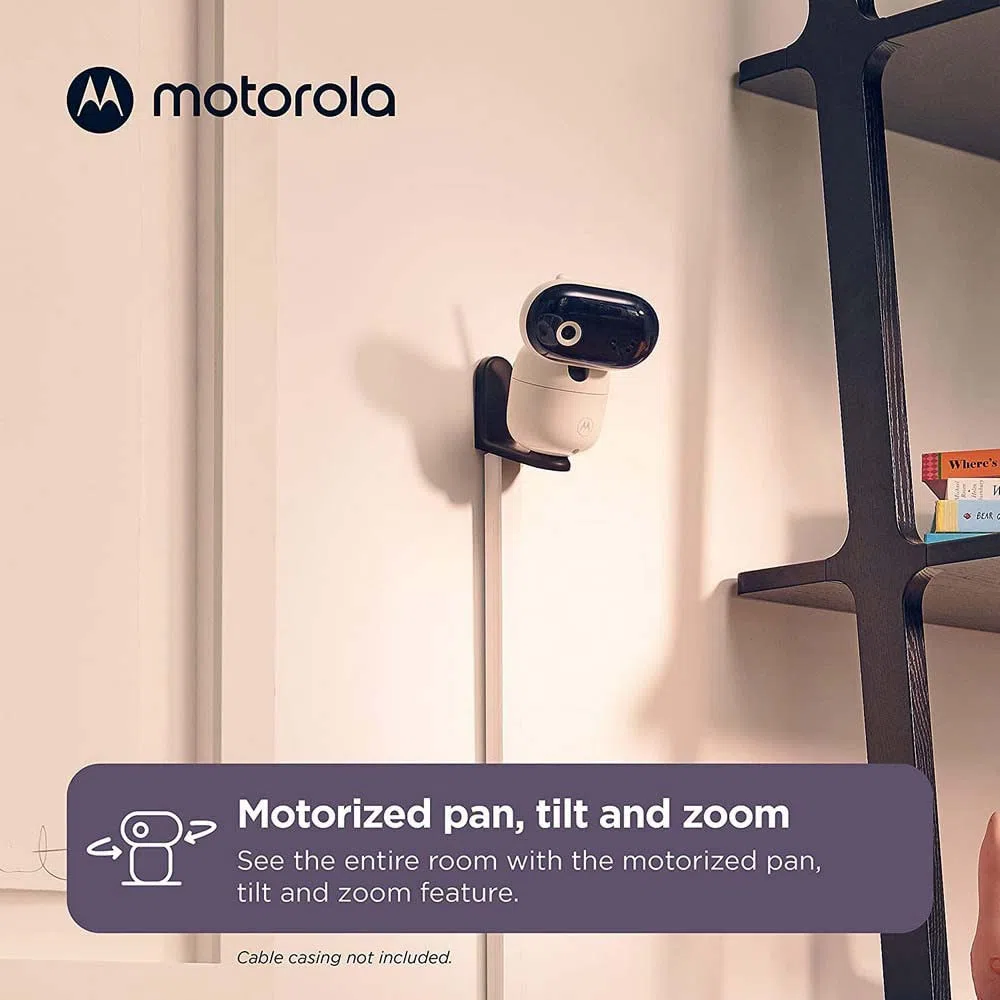 Motorola Nursery PIP1610 HD WiFi Video Babyphone mit 5" HD 720p Elterneinheit App – Ferngesteuertes Schwenken, Neigen und Zoomen – Zwei-Wege-Gespräch – Sicher und privat