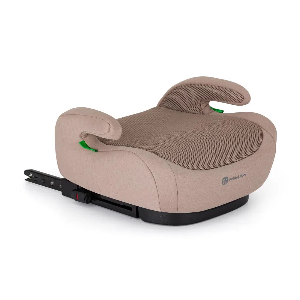 PETITE&MARS Autositzunterlage Optimus Pro i-Size 125–150cm 22–36 kg Autositz * Kindersitz leicht * Sitzerhöhung * Kindersitzunterlage * Kindersitzerhöhung mit ISOFIX * Gruppe 2 und 3 (braun)