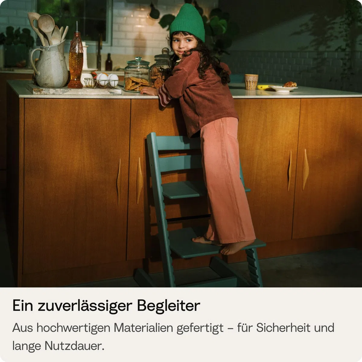 Stokke Tripp Trapp Stuhl Glacier Green – Verstellbarer anpassbarer Stuhl für Kleinkinder Kinder Erwachsene – Ergonomisch klassisches Design