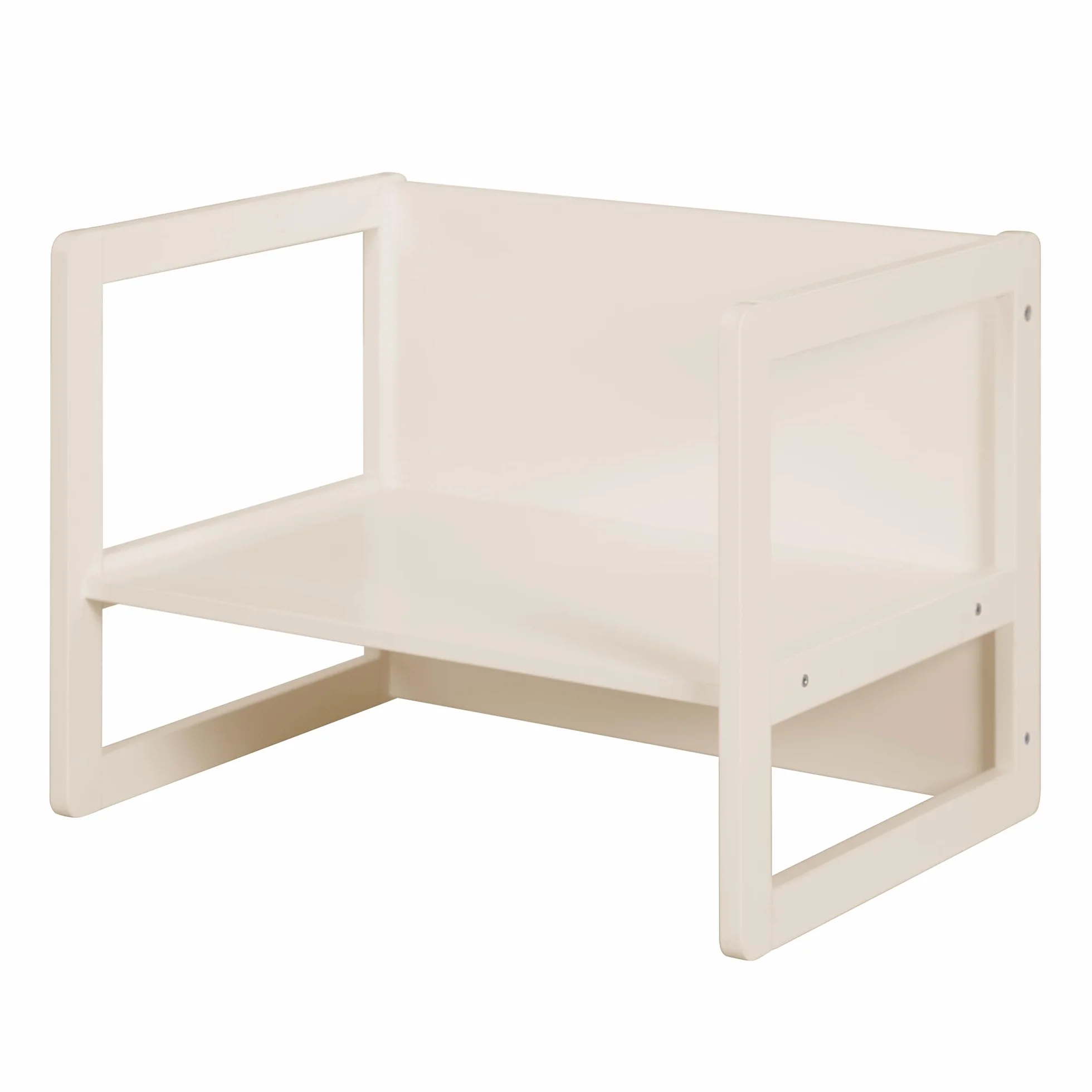 roba Kindersitzgruppe 3in1 - Wendehocker & zum Tisch umwandelbarer Kinderbank - Sitzgruppe für Kinder - Set aus Holz beige/Cashmere