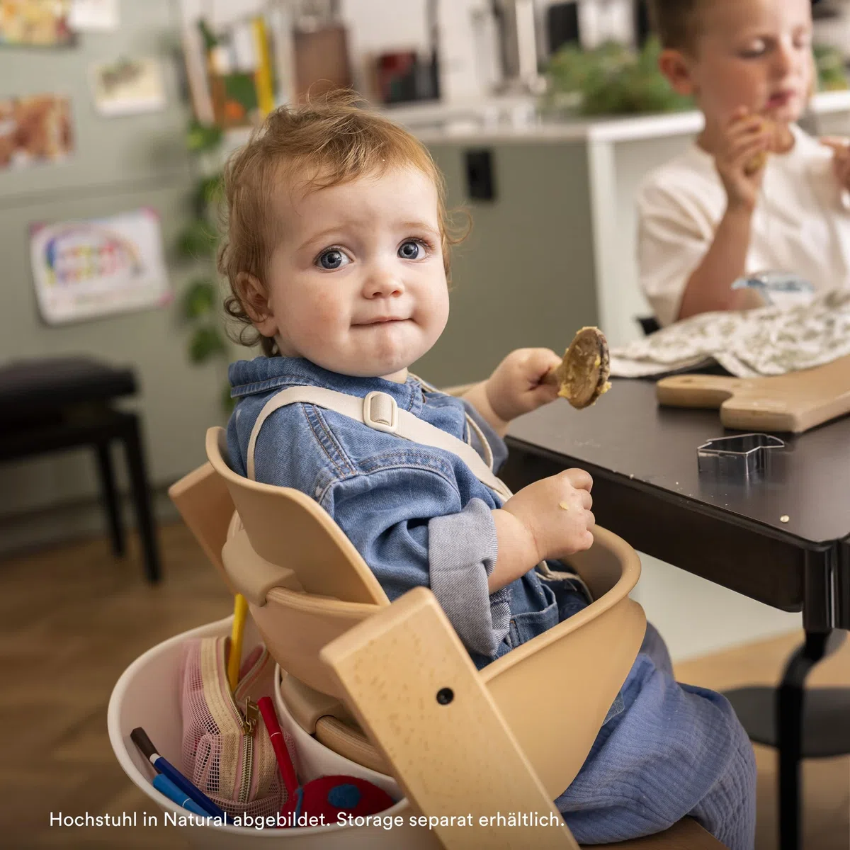 Stokke Tripp Trapp Hochstuhl, White - Inklusive Stuhl + Baby Set2 für Kinder von 6-36 Monaten - Verstellbar, ergonomisch & leicht zu reinigen