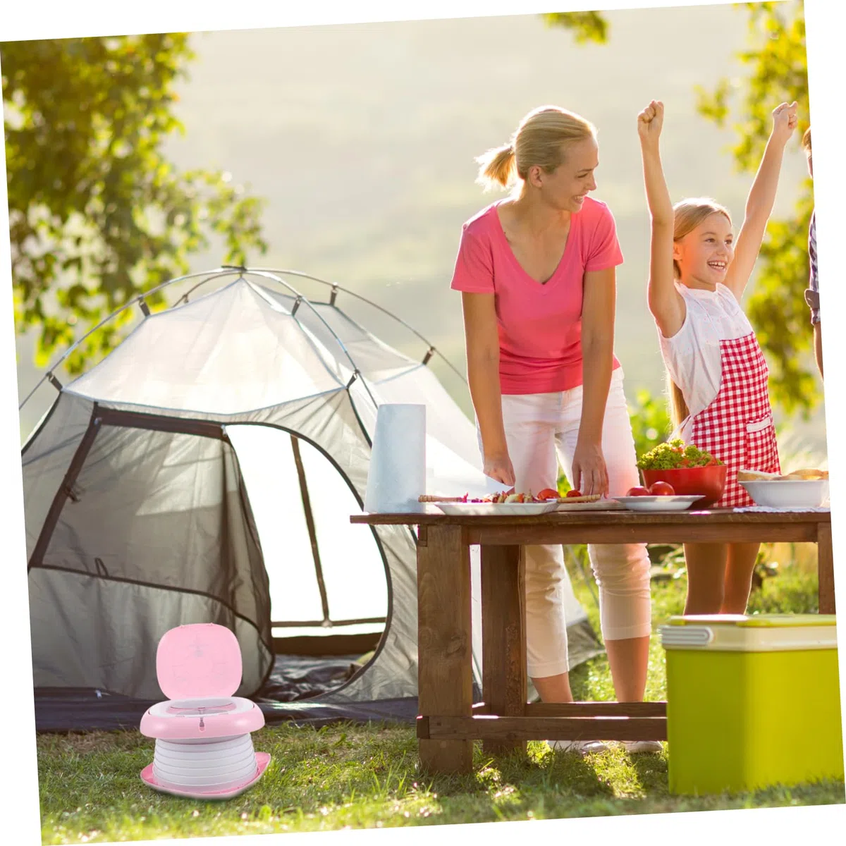 ibasenice Toilettensitz für Junge Mädchen Tragbares Töpfchen für Auto Faltbares Camping-wc Outdoor-toilettensitz Reise-töpfchen Kompakt und Auslaufsicher
